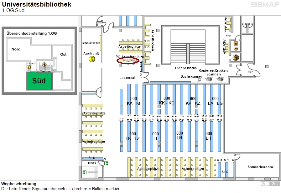 Bild zur Standortanzeige Der betreffende Signaturenbereich ist durch rote Balken markiert.