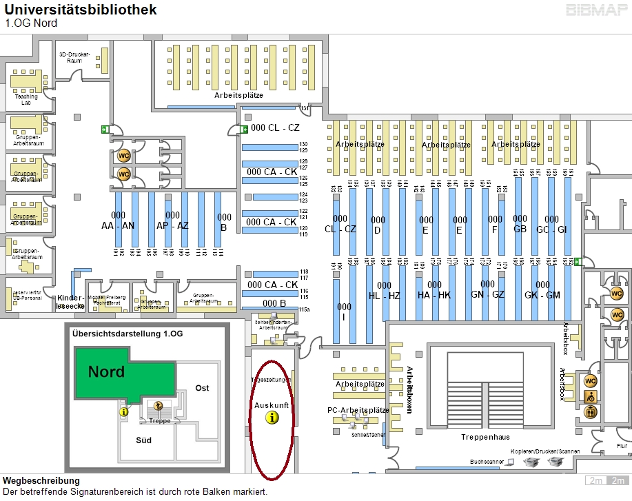 Bild zur Standortanzeige Der betreffende Signaturenbereich ist durch rote Balken markiert.